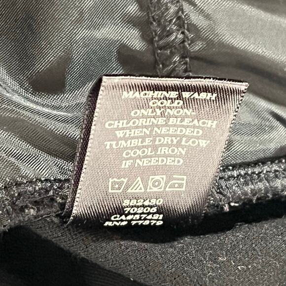 Ann Taylor Black Pull-on Straight Ankle Pants Large/Tall Zippered Pockets - Picture 9 of 16